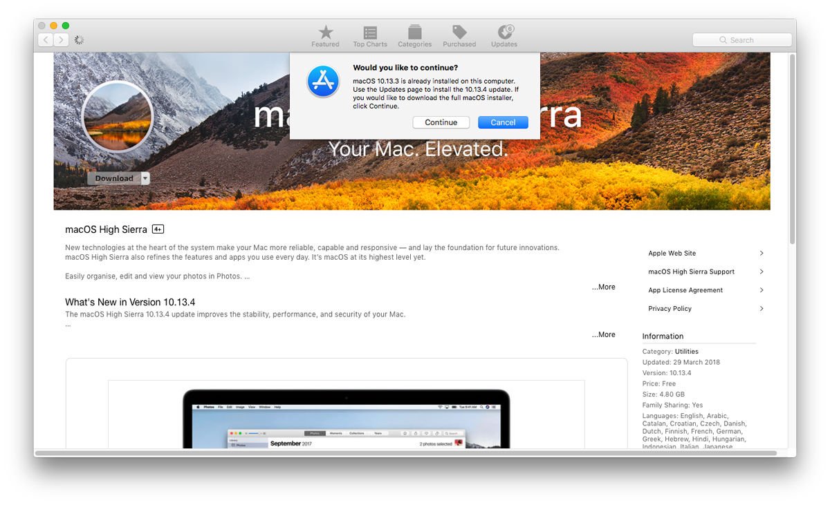 Download macos high sierra installer on windows